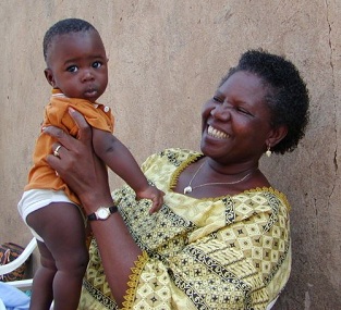 African mother and baby