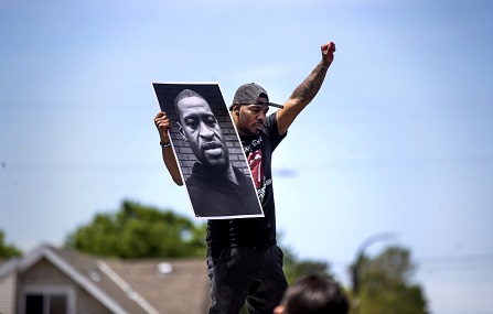 George Floyd protester